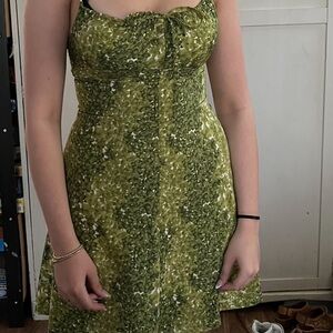 Elegant Hand Made Floral Midi Dress